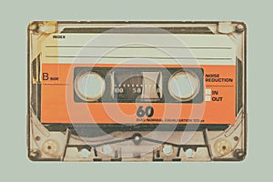 Retro styled image of a compact cassette