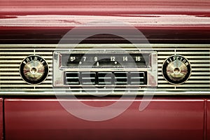 Retro styled image of an old car radio