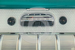 Retro styled image of an old car radio