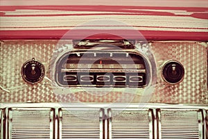 Retro styled image of an old car radio