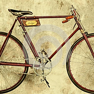 Retro styled image of an old racing bicycle