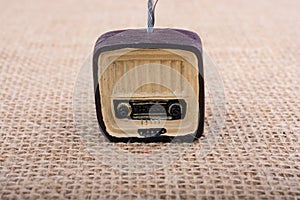 Retro styled image of old radio