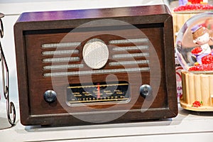 Retro styled image of old radio