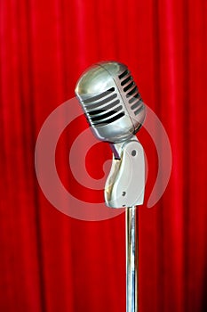 Retro styled microphone photo