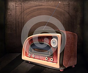 Retro styled radio photo