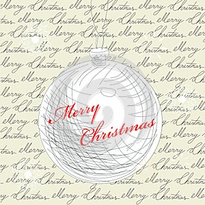 Retro stylized christmas card