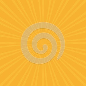 Retro Sunburst background. Centric Yellow vector pattern, Flat Sun Rays vector illustration.
