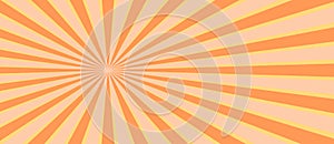 Retro sunburst ray in vintage style. Abstract comic book background.