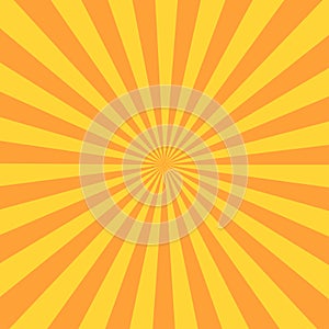 Retro sunburst ray in vintage style. Abstract comic book background