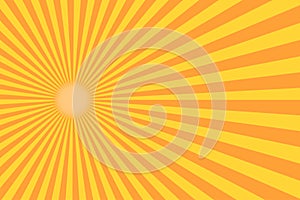 Retro sunburst ray in vintage style. Abstract comic book background