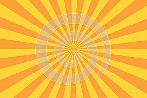 Retro sunburst ray in vintage style. Abstract comic book background