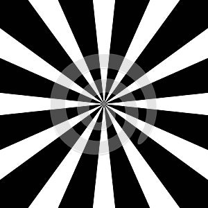 Retro sunburst vector background. Grunge design element. Black and white backdrop
