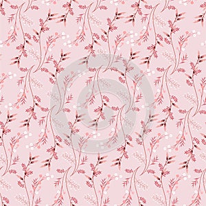 Retro sweet Hand drawn meadow Floral pattern Seamless vector flower texture. Design template for fashion fabric and all prints