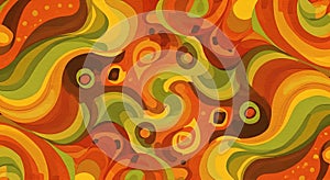 Retro Swirl Abstract Pattern