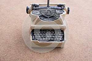 Retro syled tiny typewriter model