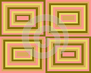 Retro symmetrical squares background