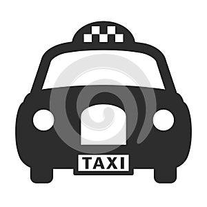 Retro taxi car icon