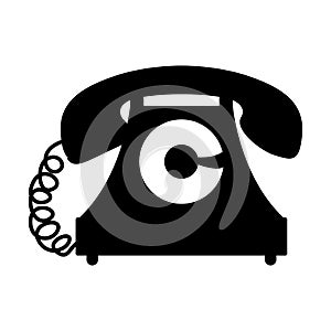 Retro telephone icon