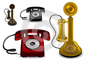 Retro telephone - illustration