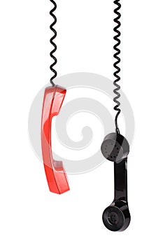 Retro telephone receiver photo