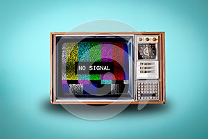 Retro television no signal on screen