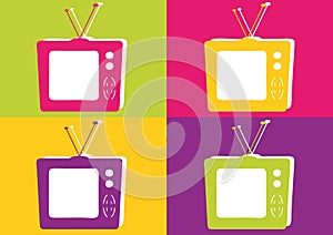 Retro Television in Vibrant Colors