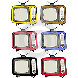 Retro television vintage
