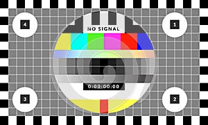 Retro test chip chart pattern that was used for tv calibration