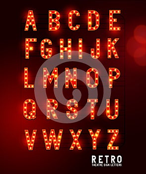 Retro theatre Lighting Letters