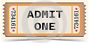 Old and vintage retro ticket design vector