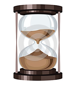 retro timer hourglass