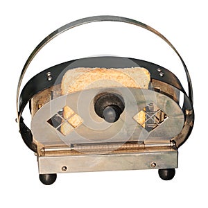 Retro toaster with bread