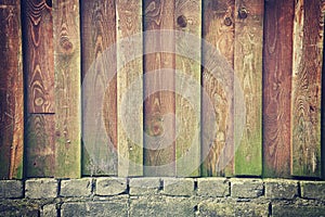 Retro toned background made of weathered boards.