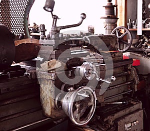 Retro tools. Turning and milling machine