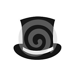Retro tophat vector icon isolated on white background