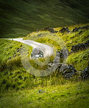 Retro Touring Car In Scotland