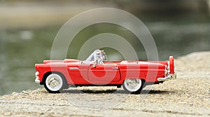 Retro toy car detail