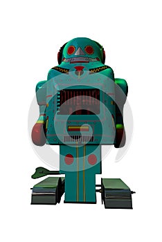 Retro toy Robot Isolated