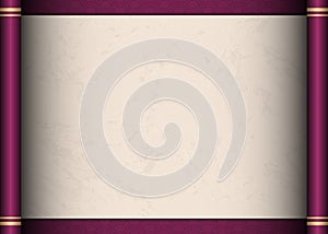 Retro traditional Chinese style purple scroll paper template spiral cross frame border