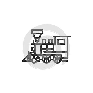 Retro train line icon