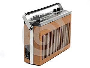 Retro Transistor radio of 60s and 70s design photo