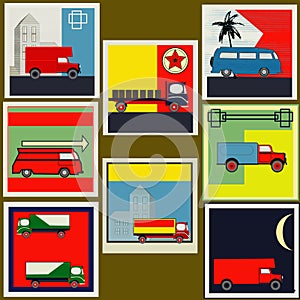 Retro Transport labels