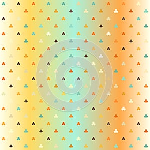 Retro trefoil pattern. Seamless vector