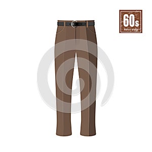 Retro trousers in realistic style