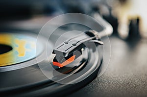 Retro turntable clolse up