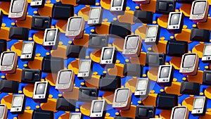 Retro TV Television For History Technology Seamless Pattern