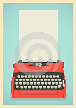 Retro typewriter background