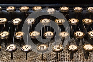 Retro typewriter keyboard