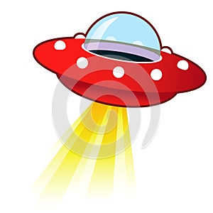 Retro UFO Illustration