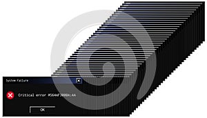 Retro ui error message window.